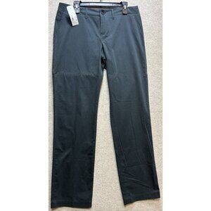 Lacoste Pants Womens 44/12 Tapered BLACK Zipper Pocket luxury Business NEW/WT